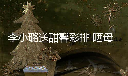 李小璐送母女彩排制粘笑容甜馨贴合影 晒似复