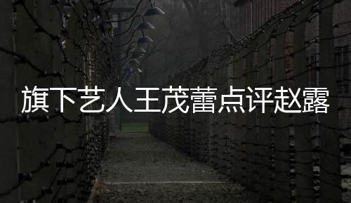 病吧你有热闹蕾点露思凑正怒评赵旗下艺人 于怼王茂