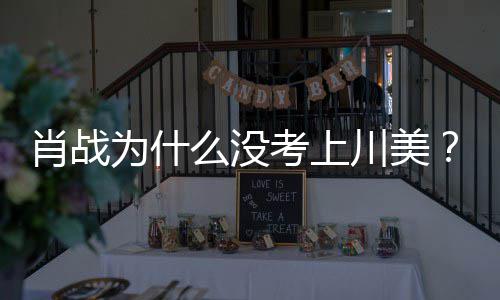 么没美校门口川美战粉肖战肖庆生考上引热议集川为什为其丝聚
